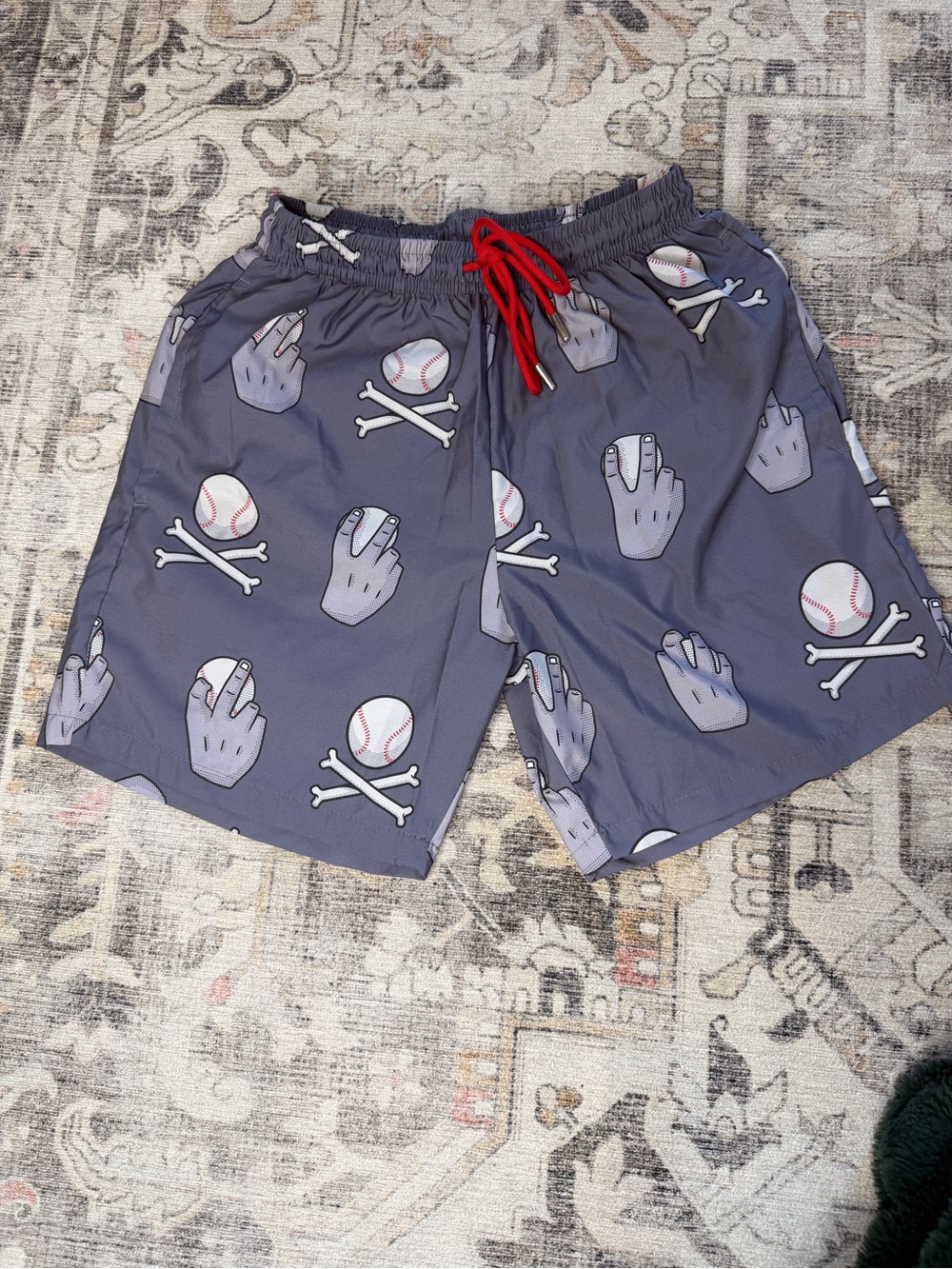 Baseballism swim trunks